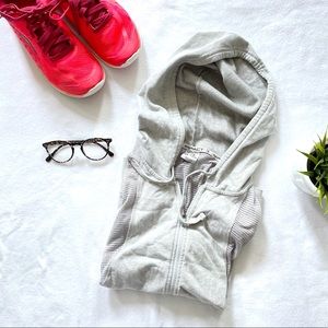Jillian Michaels Grey Zip up Vest Hoodie Mesh Back
